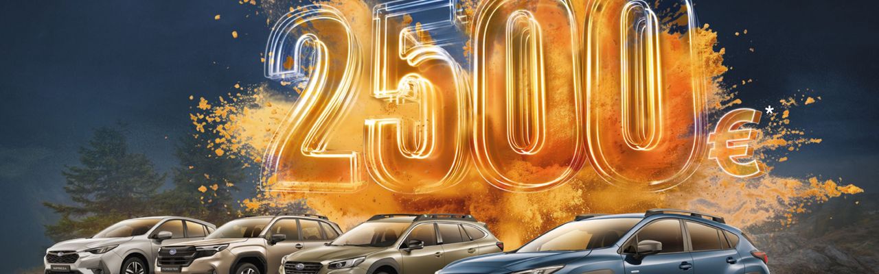 Subaru Action-Prämie: Bis zu 2.500 Euro Nachlass 