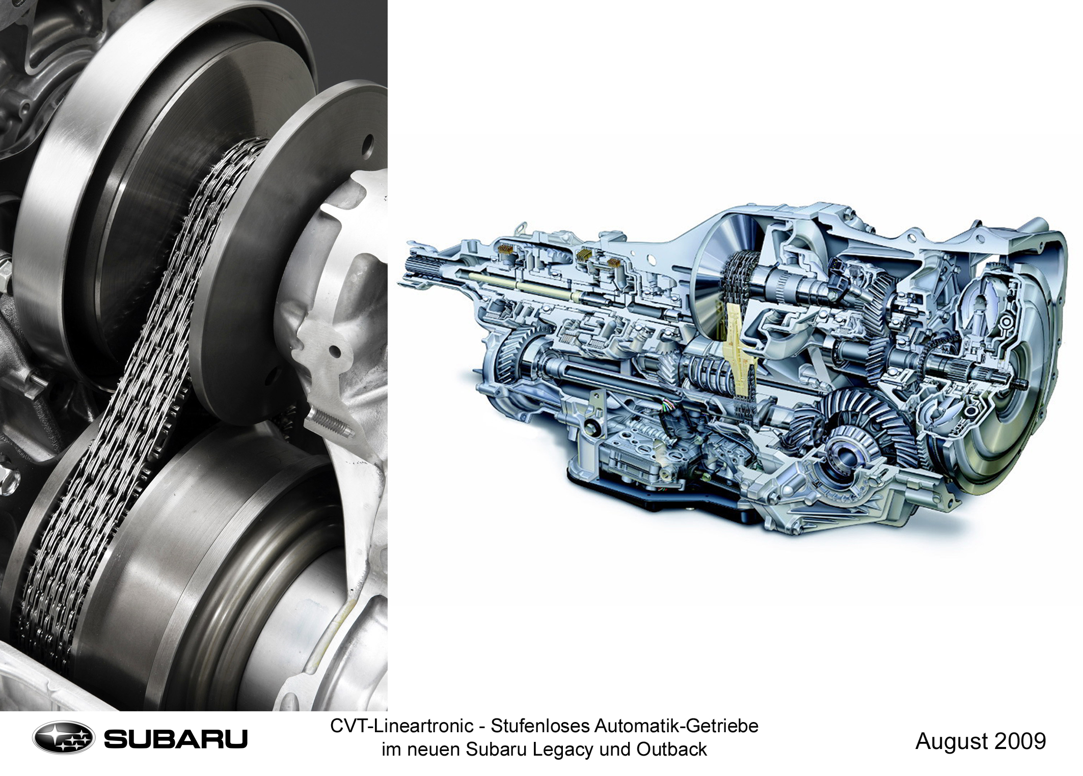 CVT-Lineartronic - Stufenloses Automatic-Getriebe im neuen Subaru Legacy und Outback